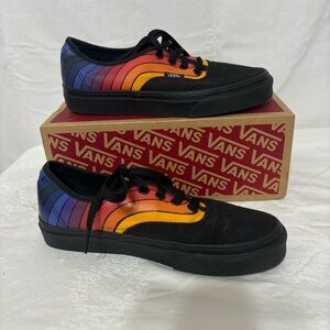 Vans Unisex Black Sneakers with Vibrant Accents